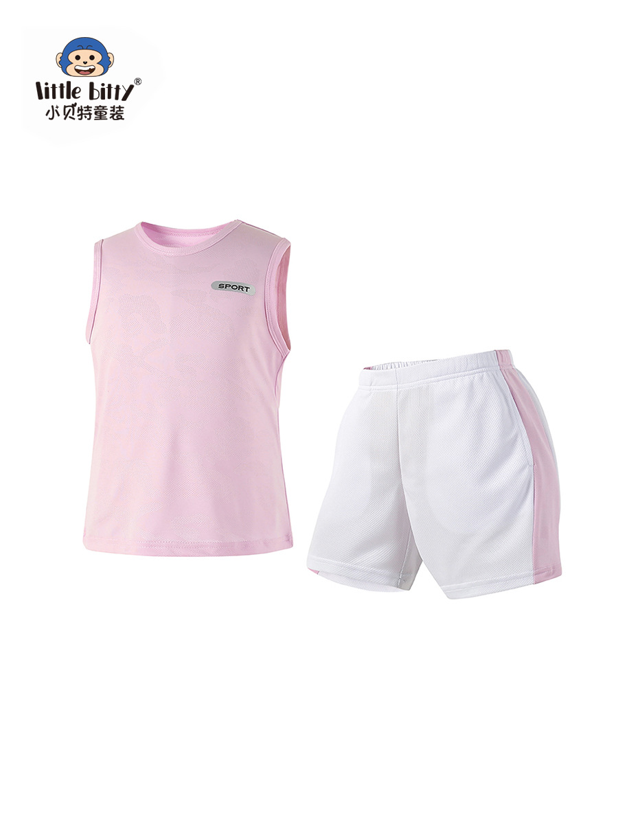 25 años de ropa deportiva infantil de verano pantalones cortos sin mangas ropa deportiva de niñas ropa deportiva de niños grandes ropa deportiva rápida seca