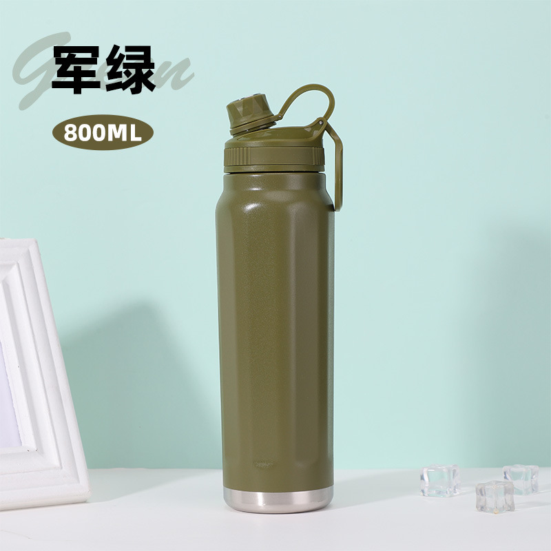 跨境新款运动水壶304不锈钢保温杯骑行水壶户外手提便携菱形水杯|undefined