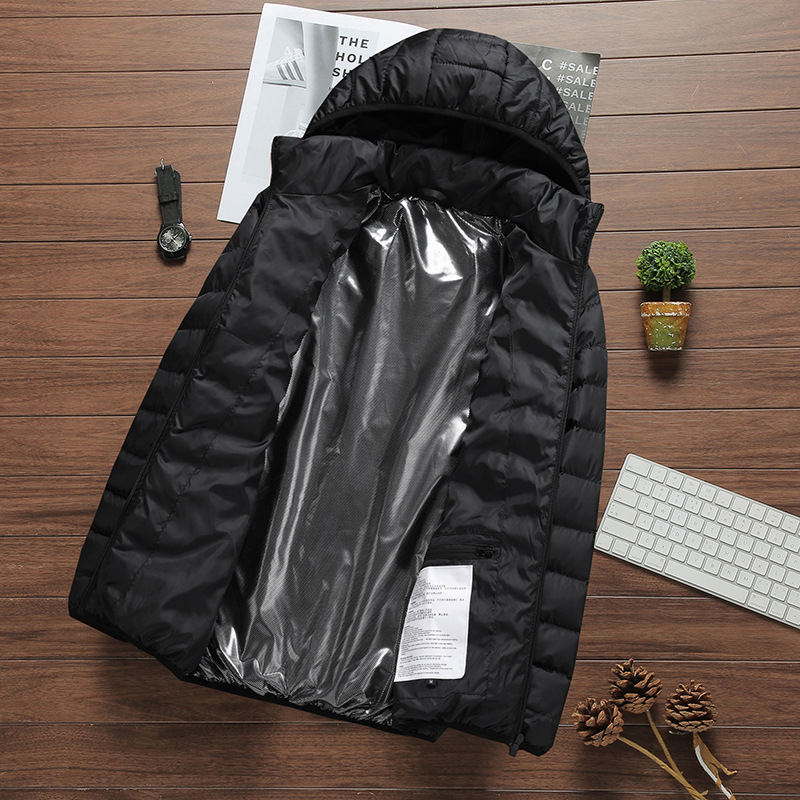 Distrito 9 calefacción abrigo de algodón acolchado de grafeno de los hombres de calefacción abajo abrigo de algodón acolchado calefacción inteligente control de temperatura de tres engranajes calefacción abrigo de algodón acolchado