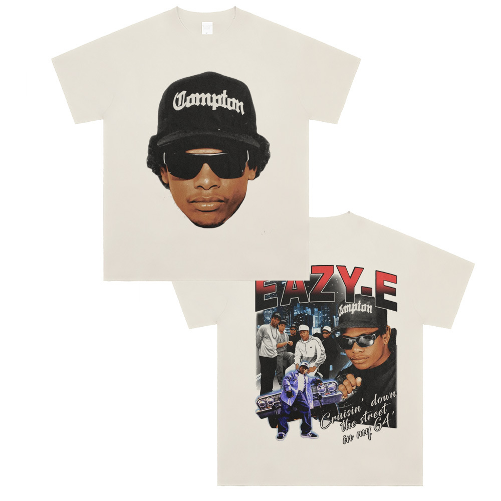 West Coast Rap N.W.A. Digital Direct Jet Washing Made Old American Retro Little Neck Camiseta image 45