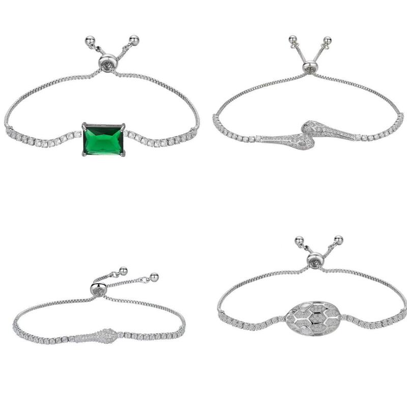 European and American Cross-Border Bv Bao Ge Same Style Snake-Shaped Retractable Bracelet with Zircon Inlay, Light Luxury Ins Snake Bracelet