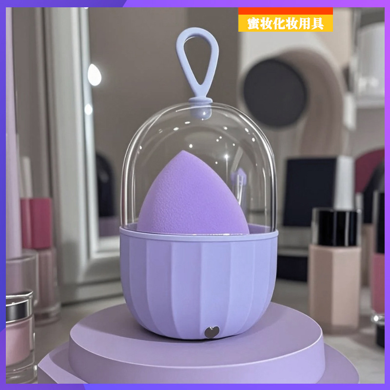 Huevo de belleza al por mayor embalaje independiente húmedo y seco de doble uso no comer maquillaje en polvo huevo maquillaje huevo esponja huevo polvo puff traje image 5