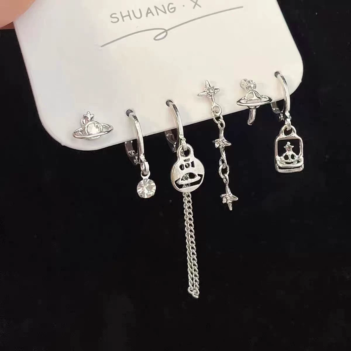 Earrings, jewelry, small design set, high-end
