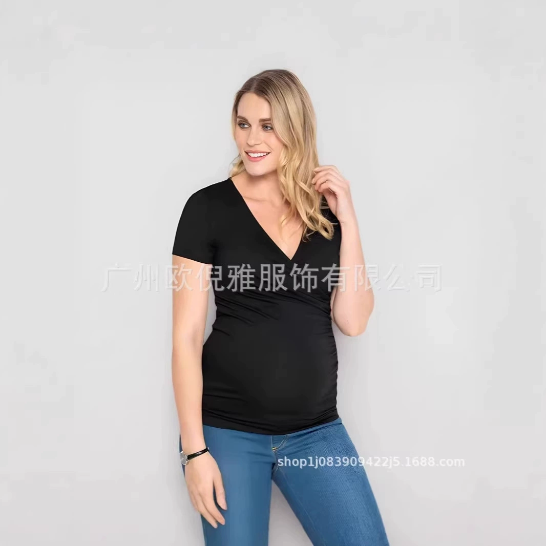 Женский пижама топ мягкий и удобный пижама рубашка с круглым вырезом и короткими рукавами спящий топ