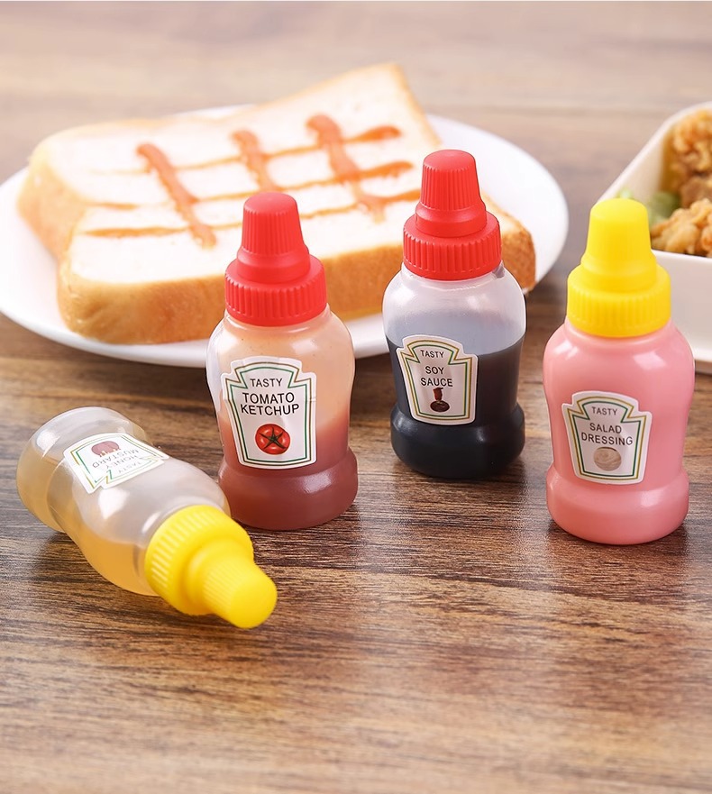Sauce piquante transfrontalière en bouteille Déjeuner de camping portable Mini assaisonnement de cuisine Boîte scellée Bouteille de sauce à presser_voghion.com