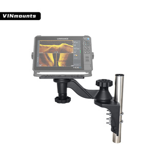 Luya Boat Wall-Mounted Fish Finder Bracket Round Tube Hoop Installation Swing Arm Telescopic Garmin Fish Finder Screen Bracket
