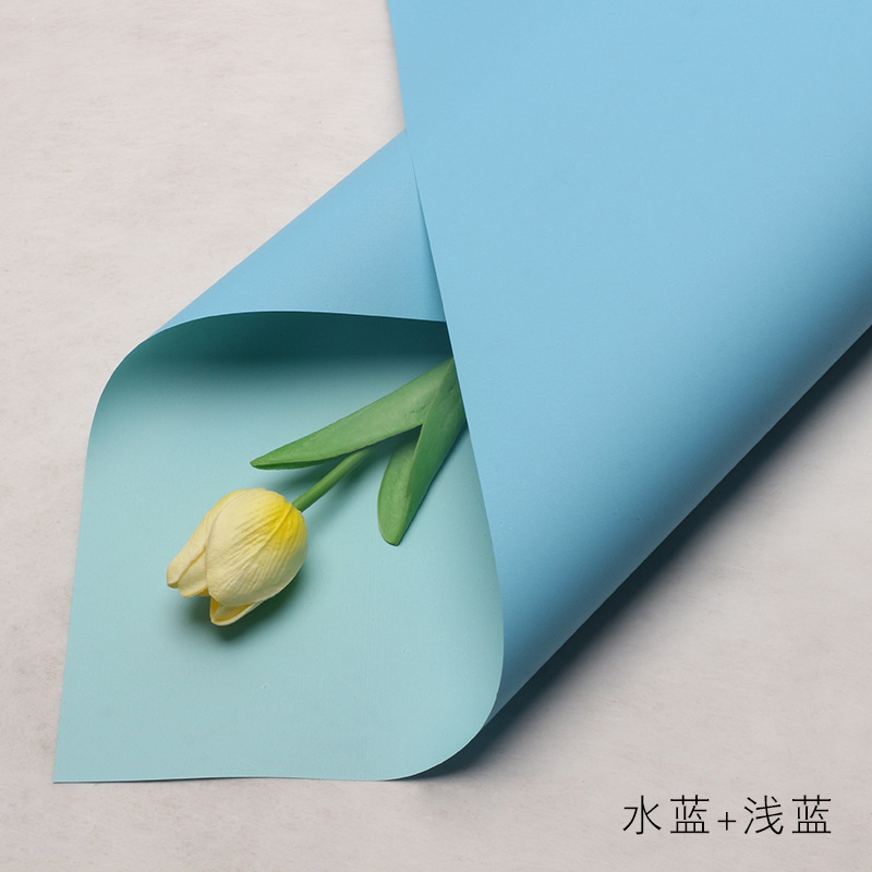 Huaxi Color sólido de doble cara Papel Ouya Material de embalaje de flores al por mayor Floristería Paquete de flores Material de flores Papel de embalaje de ramo