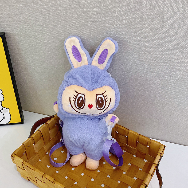 外国貿易バブルマートシティパラダイスぬいぐるみバッグ漫画ラブブ l 斜めクロスボディバッグチェックイン写真撮影子供のギフト|undefined
