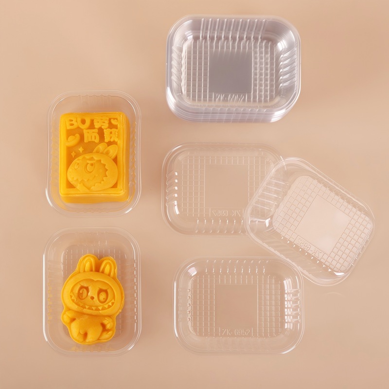 DIY烘焙25-30g迷你手工小月饼绿豆糕点凤梨酥透明内托长方形小底|undefined