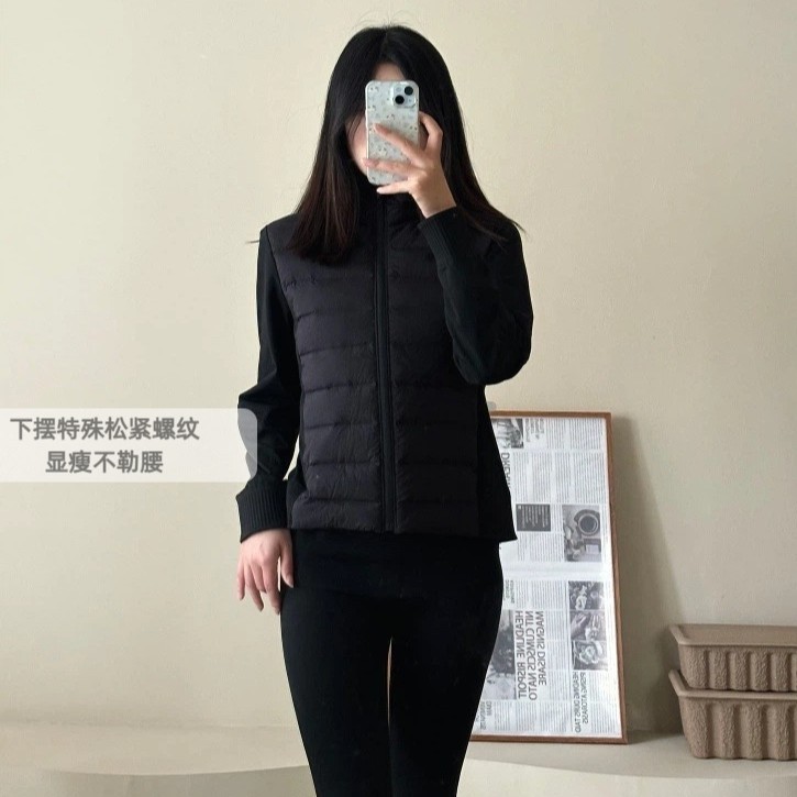 lulu热封锁绒羽绒服 新国标9白鸭绒 轻暖显瘦!修身动通勤外套公版|undefined