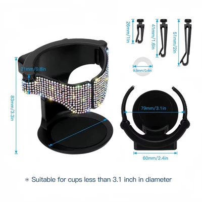 Car cup holder/beverage holder: Rack with Drill Cup Holder Air