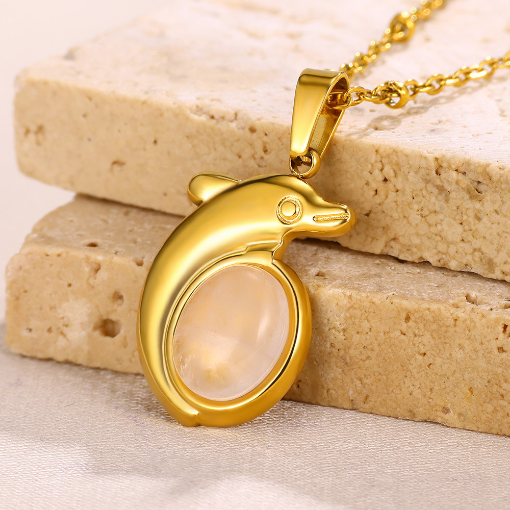 10g Weight 0.03µm-0.05µm Gold Plating Thickness PVD Coated Gold Plating Process Lobster Trigger Clasp Closure Clasp Closure Type Real Gold Plated Plating Material 304 Stainless Steel Pendant Material Pendant Necklace Classification 304 Stainless Steel Chain Material Cuban Link Chain Curb Chain, cable chain Chain Type 1 Piece Quantity Casual, Daily Occasion 304 Stainless Steel Material Cross, Dolphin Pattern All Seasons Season Women's Gender Elegant, Vintage Style Style Waterproof Non Tarnish, Plating Craft PVD Coated Real Gold Plated Cross Dolphin 304 Stainless Steel Elegant Vintage Style Waterproof Non Tarnish 304 Stainless Steel Lobster Trigger Clasp Closure Pendant Necklace 23
