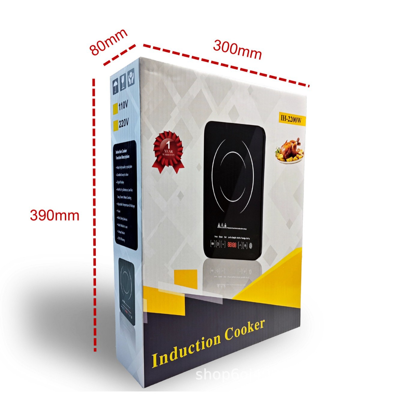 Estufas electromagnéticas domésticas comerciales multifuncionales cocina frita cocina frita alta potencia exportación de comercio exterior 110V