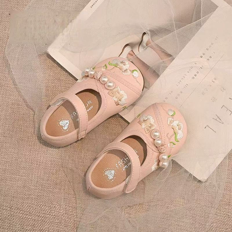 Shoes, autumn children's Hanfu for leather shoes, Chinese style