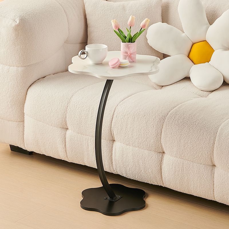 Creamy Style Corner Coffee Table for Living Room Sofa Side Table, Modern Simple Bedroom End Table