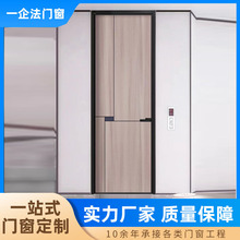 厂家实木复合生态门 铝材极简卧室平开门窄边单双包室内烤漆木门