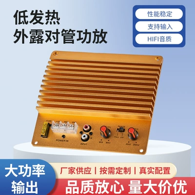 Low Heat Emission Exposed Tube Amplifier Car Amplifier Board High Power Audio Subwoofer Exposed Amplifier with Stable Performance (Car speaker/subwoofer)
