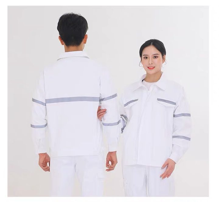 綿100%の厚手作業服、複数の反射ストリップ付きメンズスーツ、春と秋の溶接工、船員、工場作業員向けの労働保護作業服|undefined