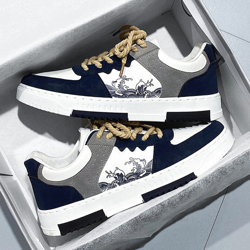 Men's Summer New Student Breathable Canvas Shoes Korean Style Trendy Matchable Casual Platform Shoes with Thick Sole Trendy Shoes