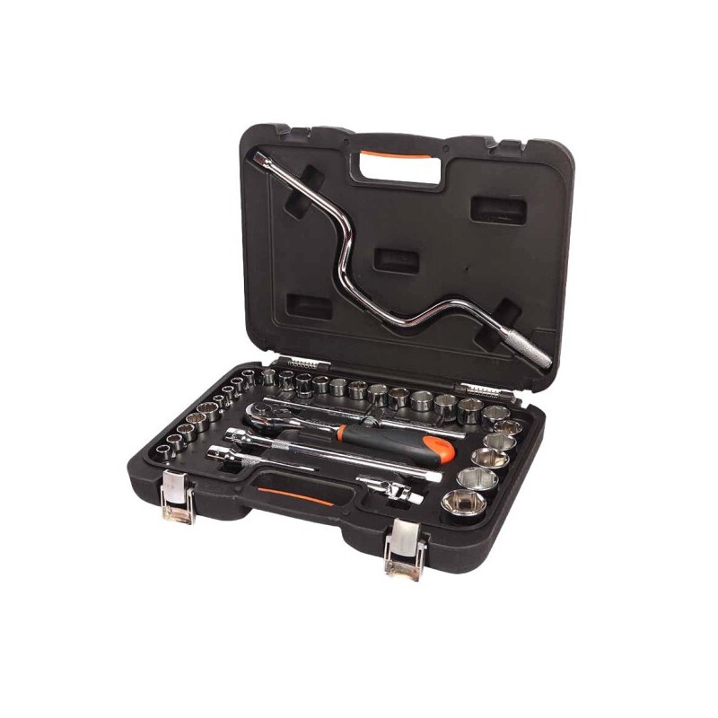 钢盾32件套12.5mm系列公制组套多种规格工具组套表面镀铬镜面抛光