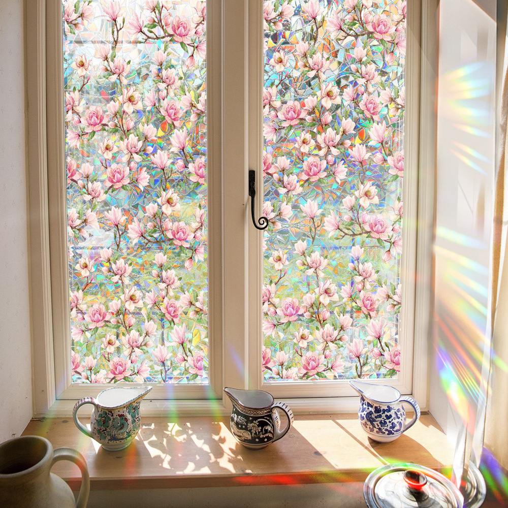 140g Weight Glass paster Home Textiles & Decor Type PVC Material Leaf Pattern Casual, Pastoral Style Casual Pastoral Leaf PVC Glass Paster Wall Art 98