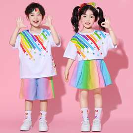 六一儿童啦啦队演出服幼儿园毕业季班服小学生运动会开幕式表演服