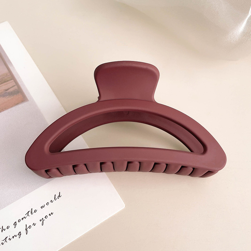 Clip de semicírculo a juego de color esmerilado hembra horquilla grande de plástico Sentido de alta calidad Cabeza trasera clip de tiburón tocado accesorios para el cabello