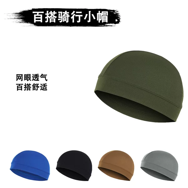 Cross-border exclusive cycling cap, mesh breathable quick-dry sweat-absorbing helmet liner, outdoor sports windproof and sun-protective headgear