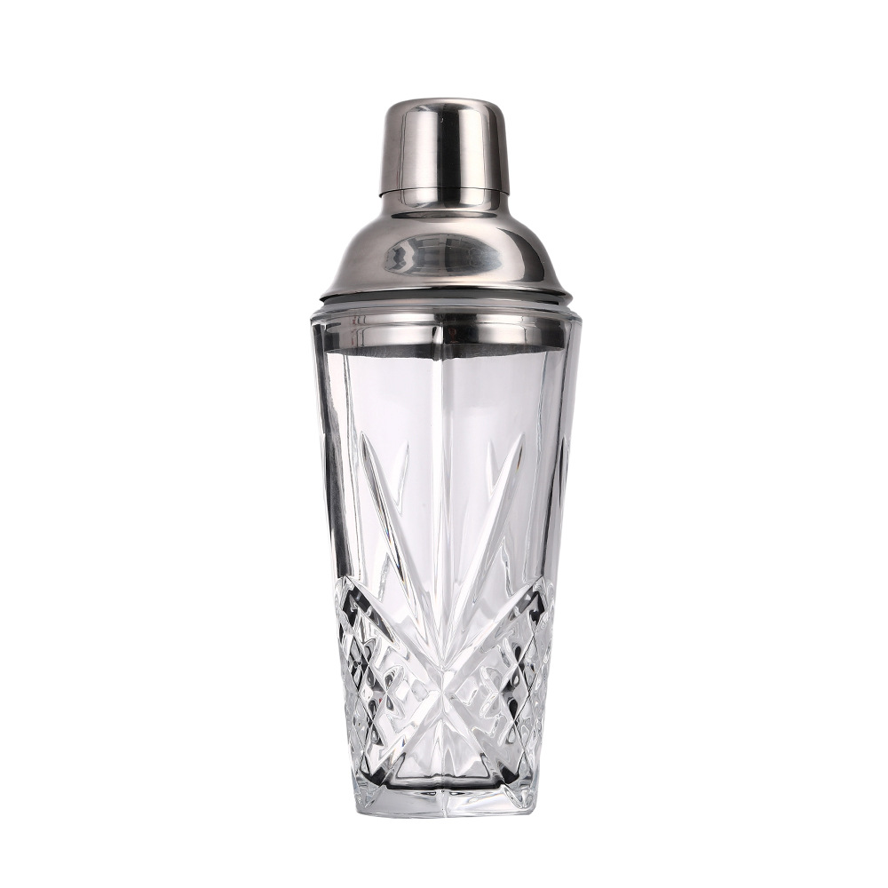 은색 검무늬 유리컵