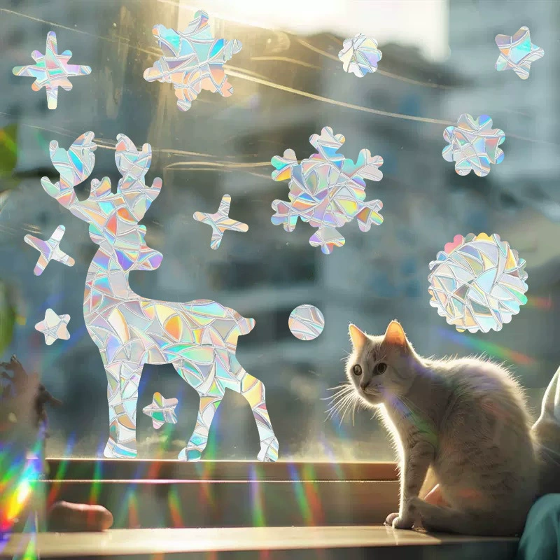 Солнечный ловец световая призма радужная наклейка на окно рождественские украшения противоударная наклейка на стекло электростатическая наклейка на окно