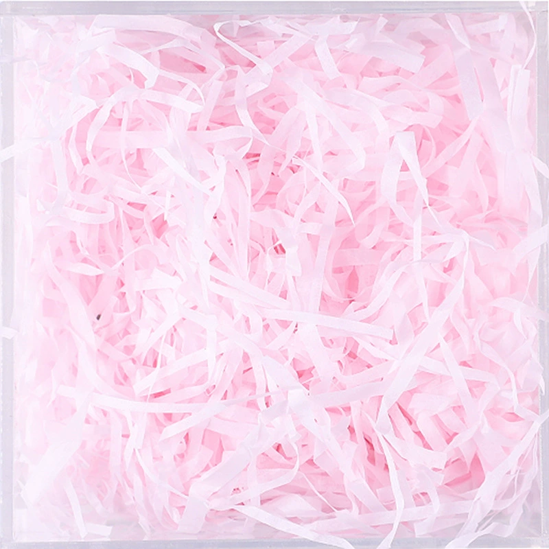 Фабричная продажа коробка подарочная из хлопка бумажной крошки (crushed paper silk) и травяной стебель из шелковой ткани, пасхальная-fold заполнение бумажными волокнами 20 грамм