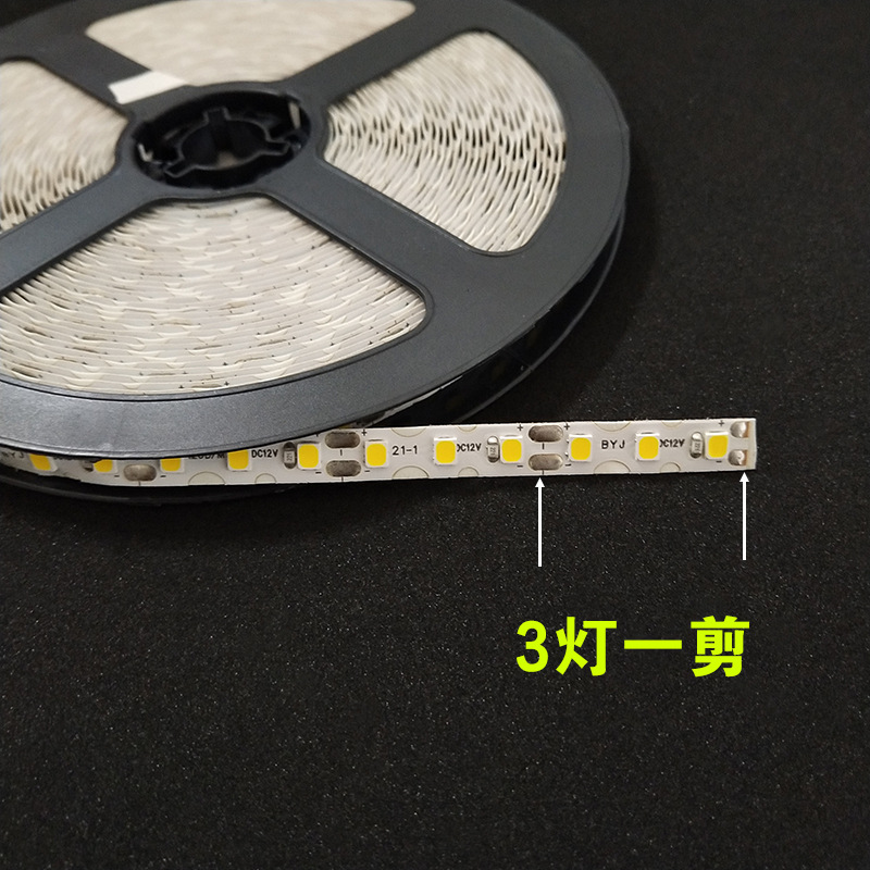 6mmS LED correa de lámpara flexible 12V por metro 120 lámpara 2835 lámpara desnuda no impermeable lámpara de neón dividida