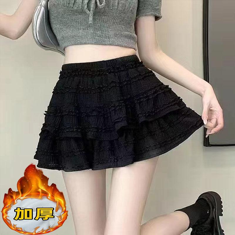 春日夏季芭蕾风软妹甜美蕾丝花边设计蛋糕感小众蓬蓬半身裙裙子|undefined