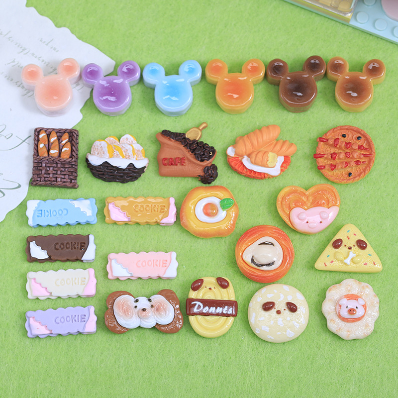 시뮬레이션 음식 놀이 DIY 수제 시뮬레이션 케이크 모델 장식품 헤어핀 구멍 신발 액세서리 케이크 가게 용품