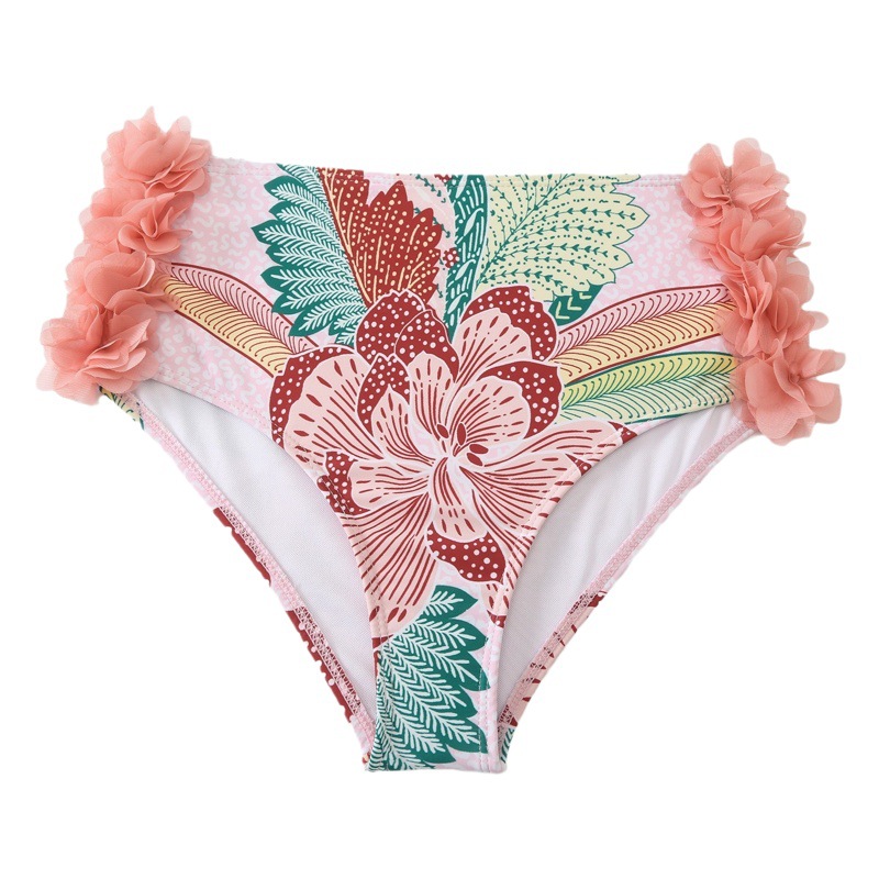 Traje de baño retro de moda para mujer, estilo primavera 2024, con estampado de primavera, sexy, con cordones, dividido, conjunto de tres piezas, falda de playa, bikini