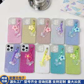 适用苹果14Promax点钻手机壳15Plus软保护套16水钻渐变色TPU美钻X