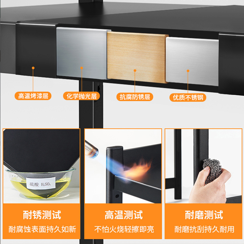 Cocina retráctil horno de microondas de almacenamiento en rack hogar multifuncional soporte de mesa cocina de arroz horno de almacenamiento en rack