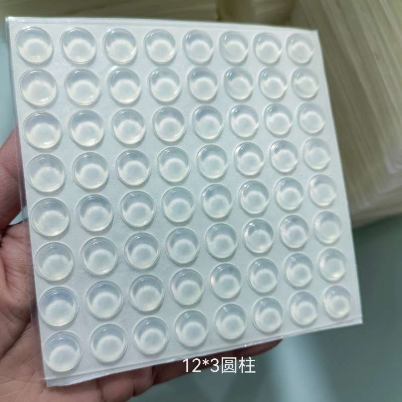 Transparent cylindrical 12*3mm; silicone, rubber