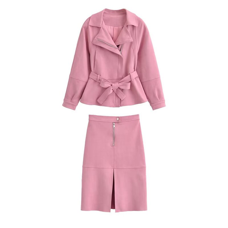 Taop&Za Women's Clothing 2026 Summer New Style Jacket with Belt 8372131 Skirt 8372139