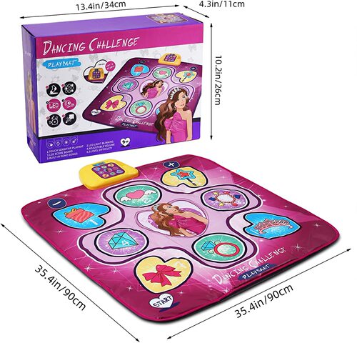 Children's music dance mat, dinosaur dance mat, programmable dance mat, game mat, music box toy cross-border