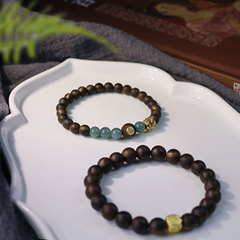 沉香原創DIY手串 翡翠扎基拉姆貼片單圈簡約小眾款高級感文玩佛珠