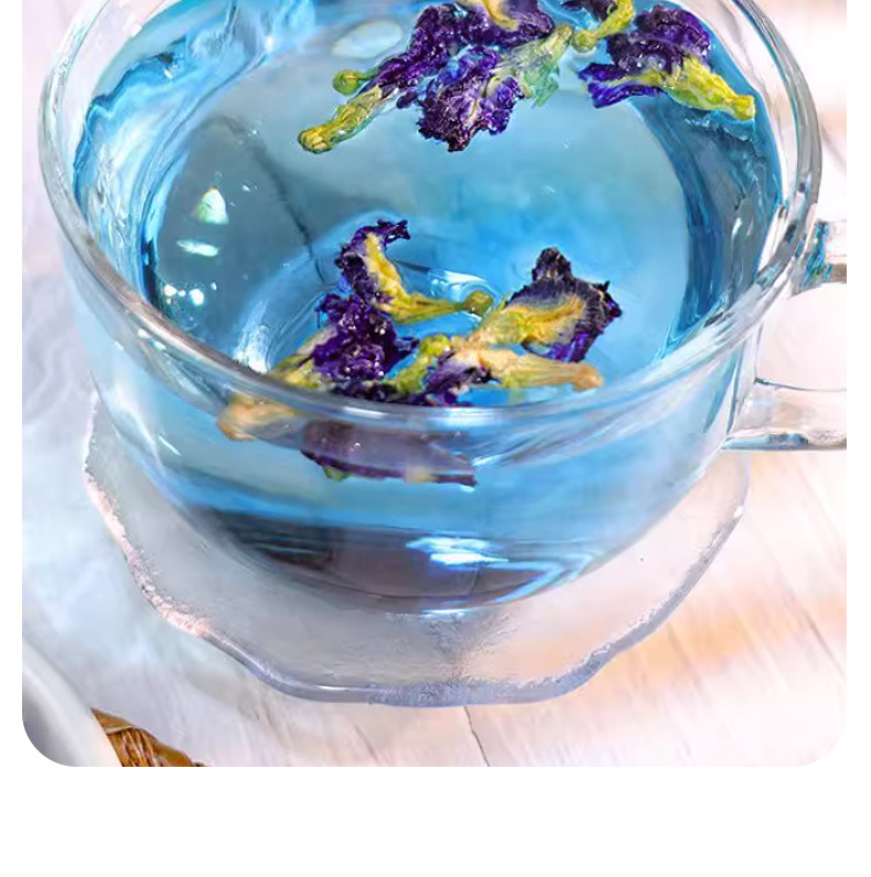 Dried Butterfly Pea Flowers Die Dou Hua Whole Blue Blossoms for Tea Drinks and Natural Food Coloring 500g preparation