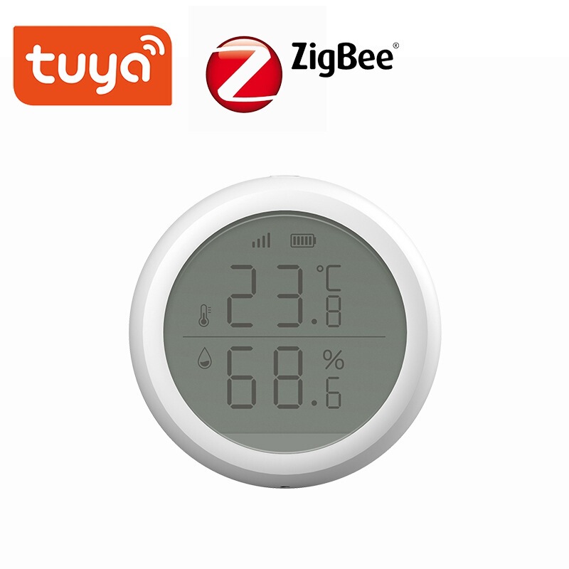 Tuya Zigbee Smart Wireless Temperature and Humidity Sensor Mobile Phone Remote Monitoring Thermometer Temperature and Humidity Record
