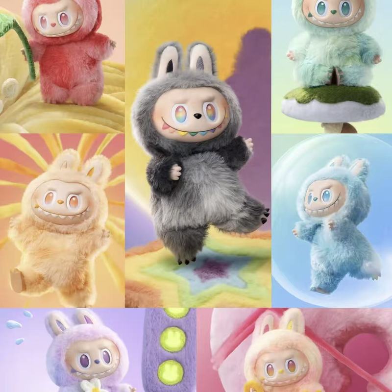 三代目高品質ラブブダイ双官コードスキャン可能マカロンエナメルフェイストレンディトイシリーズぬいぐるみブラインドボックス|undefined