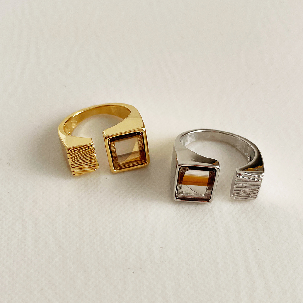 1 Piece Simple Style Geometric Metal Plating Womenu0027S Rings