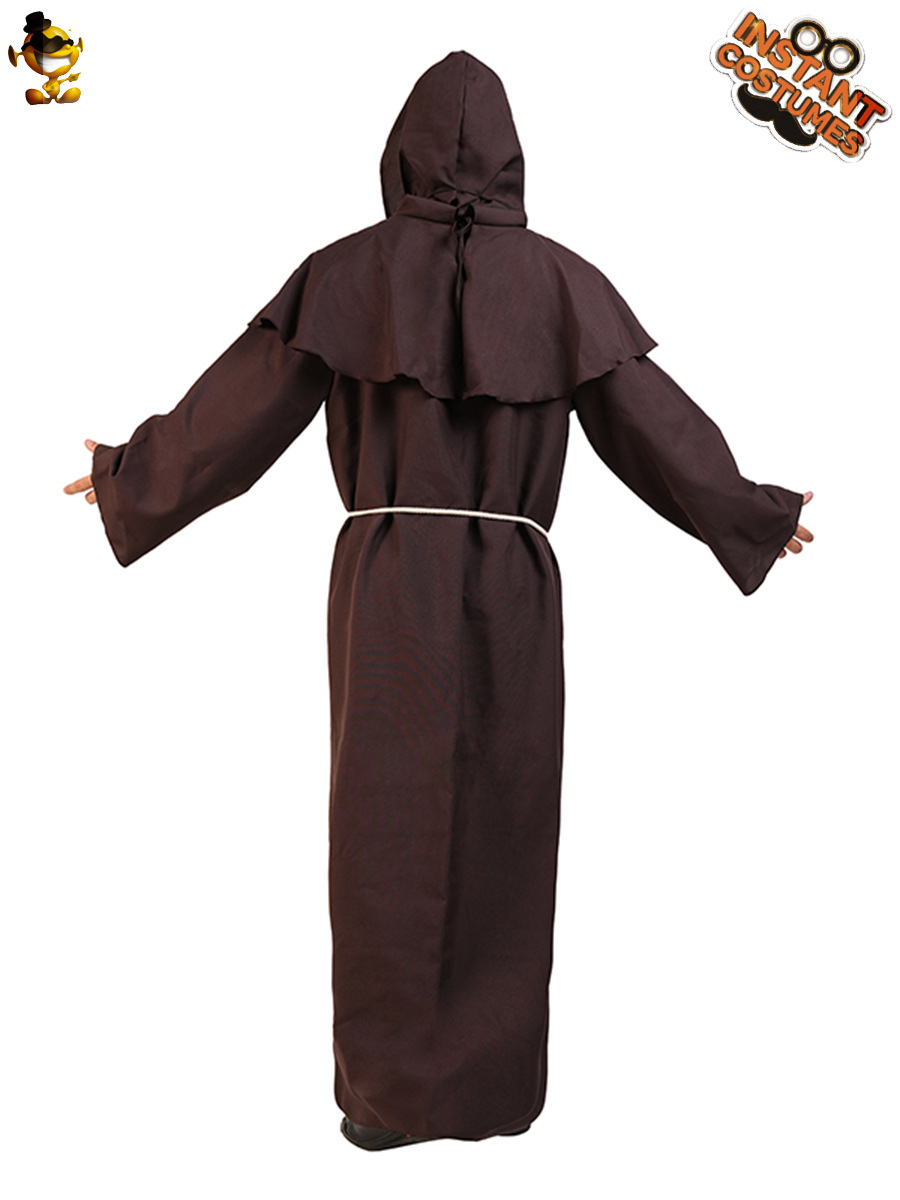 Halloween ropa cos para adultos bata medieval monje traje