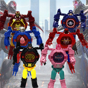 Cartoon children's transformer, robot, toy, digital watch for boys and girls, King Kong, Birthday gift, capsule toy