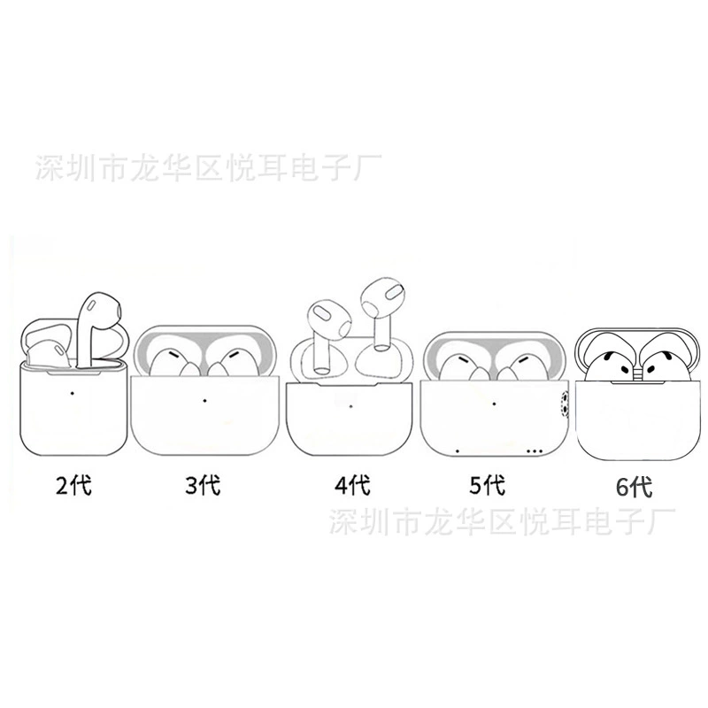 Совместимо с Apple Huaqiang Bei Yuehu Two, Three -Five -Five поколения Bluetooth наушники-вкладыши с шумоподавлением и прозрачностью