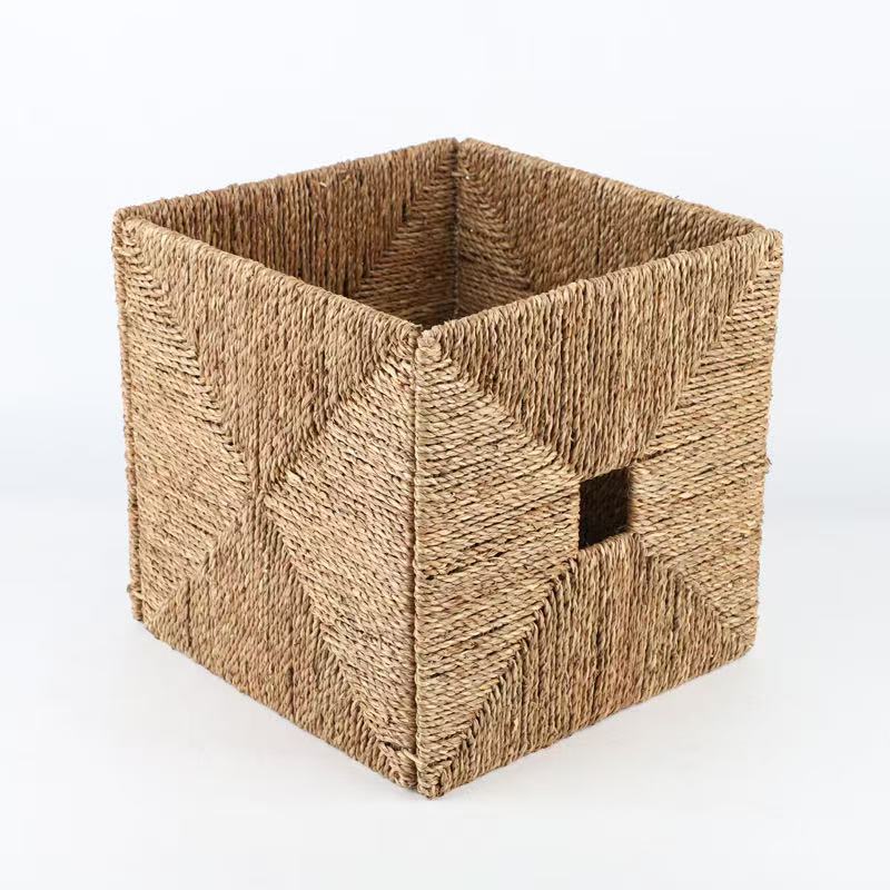 Prellis Cabinet Storage Basket Carleck Cabinet Storage Box Household Clothes Snack Storage Basket Woven Large Storage Box