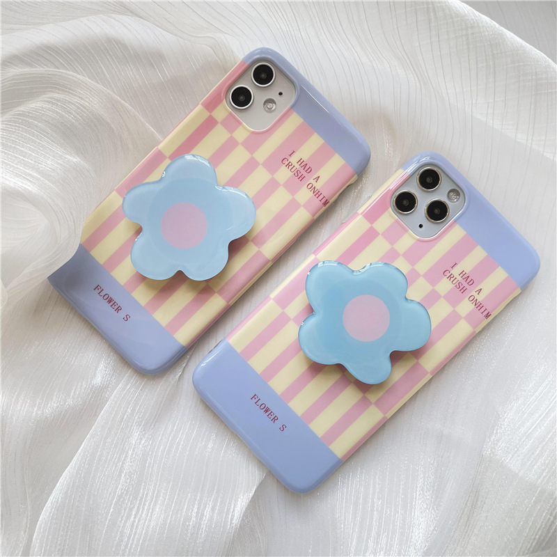 15g Weight Mobile Phone Universal Applicable Brands Folding Bracket Classification Plastic Material Flower Pattern Cute Style Flower Plastic Cute Mobile Phone Universal Folding Bracket 8